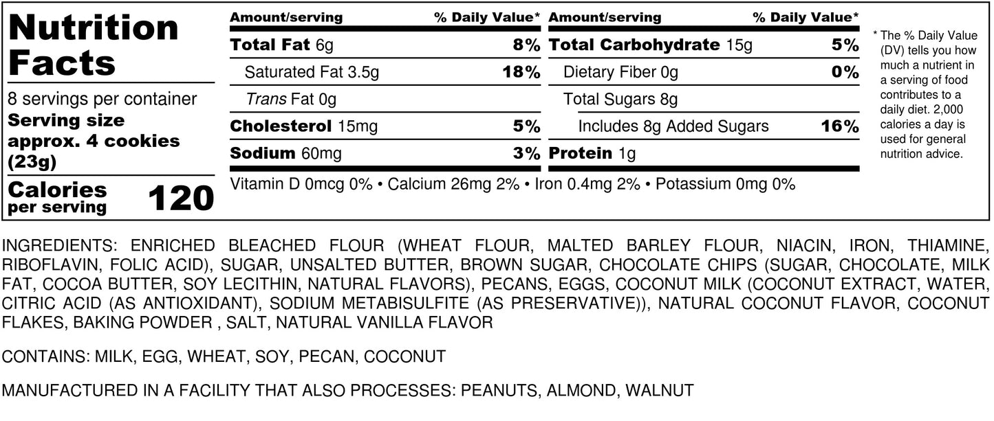 Coconut Crunch Cookies - 3 Pack